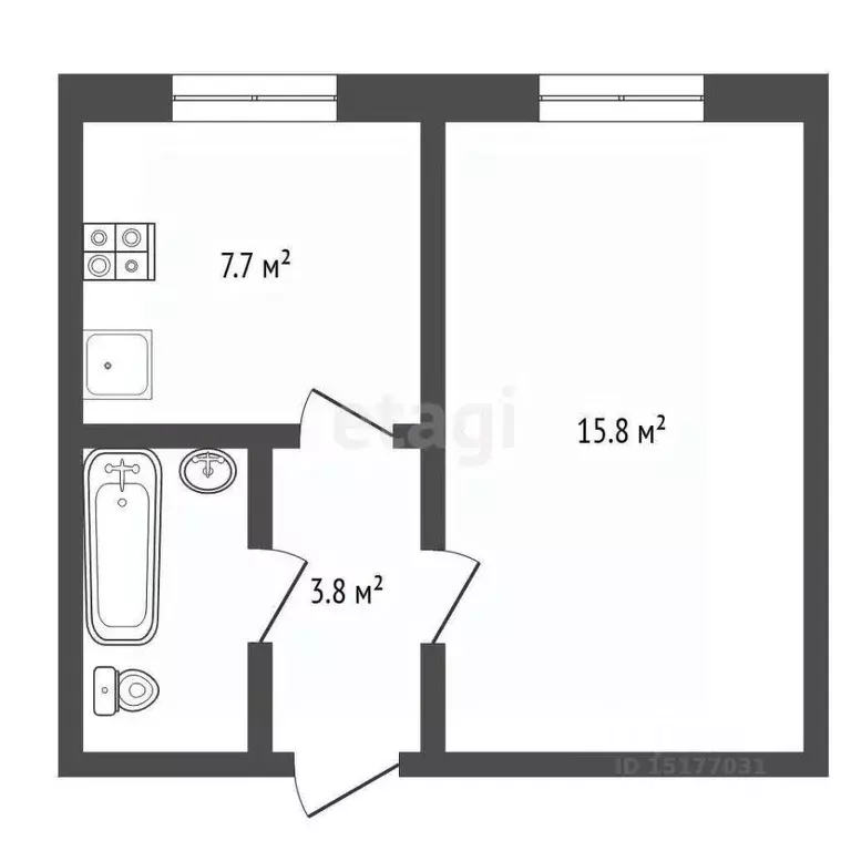 1-к кв. Ямало-Ненецкий АО, Новый Уренгой ул. Геологоразведчиков, 2Бк1 ... - Фото 2