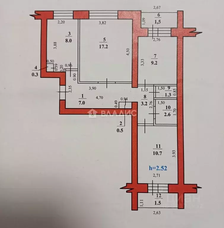 3-к кв. Башкортостан, Стерлитамак Михайловский мкр, ул. Шафиева, 45 ... - Фото 2