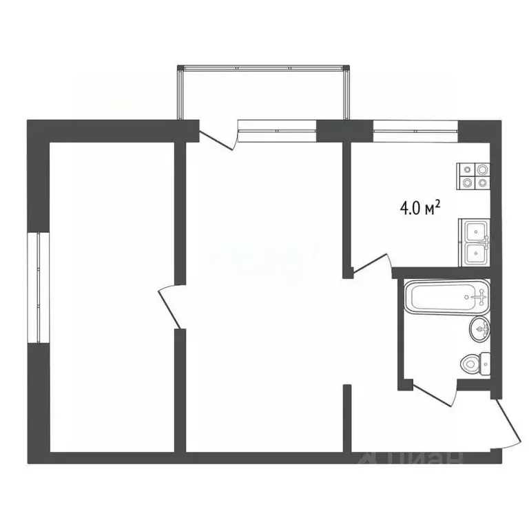 2-к кв. Ставропольский край, Пятигорск ул. Орджоникидзе (43.8 м) - Фото 1