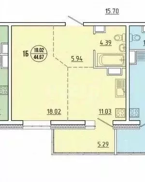 1-к кв. Иркутская область, Иркутск Ново-Ленино мкр, Возрождение жилой ... - Фото 1