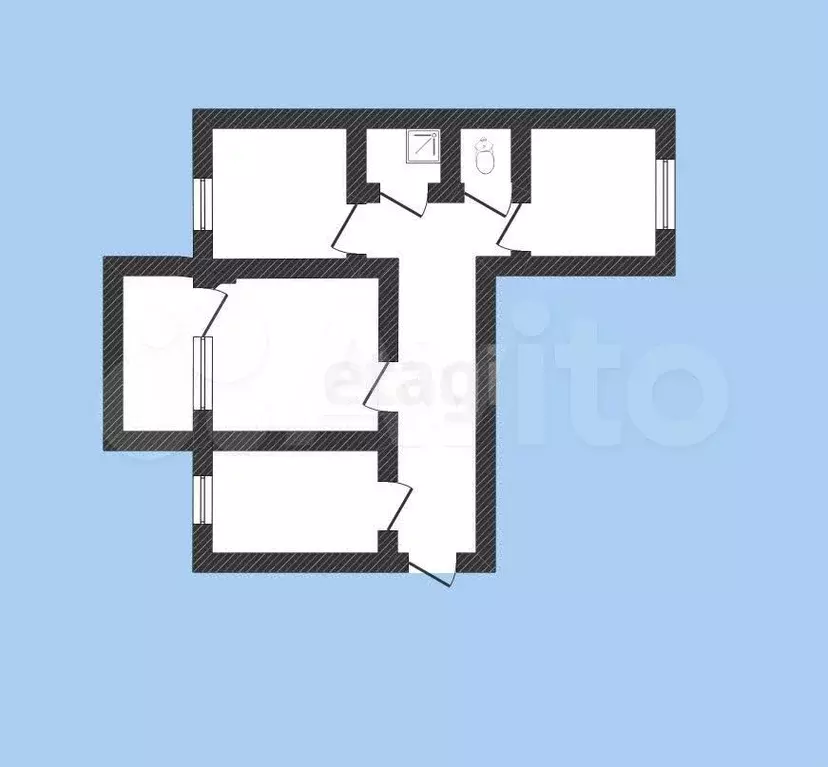 3-к. квартира, 61,7 м, 9/10 эт. - Фото 0