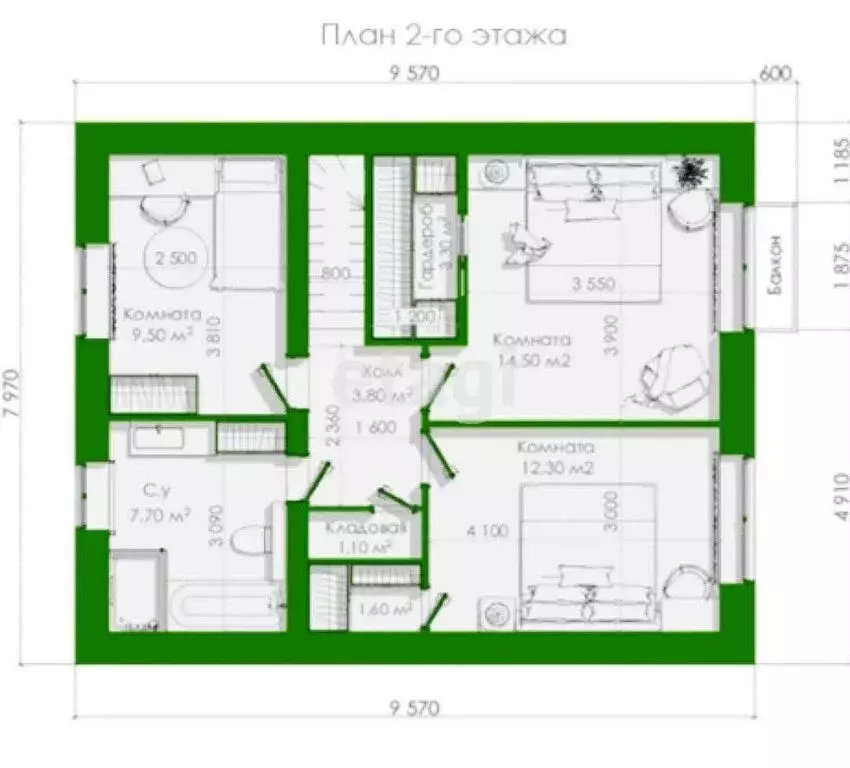 Дом в деревня Медвенка, коттеджный посёлок Ивановка, 6-й Богородицкий ... - Фото 1