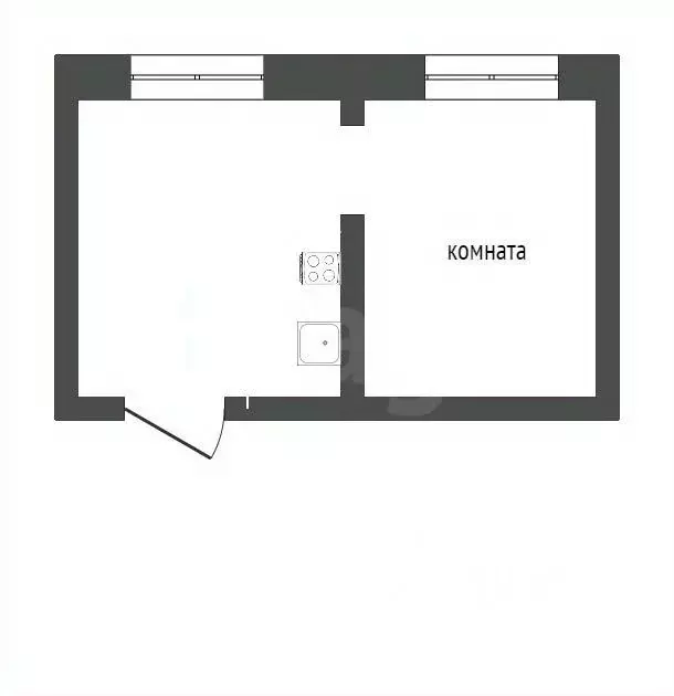 Комната Коми, Ухта пос. Дальний, ул. Геологов, 14 (22.9 м) - Фото 2