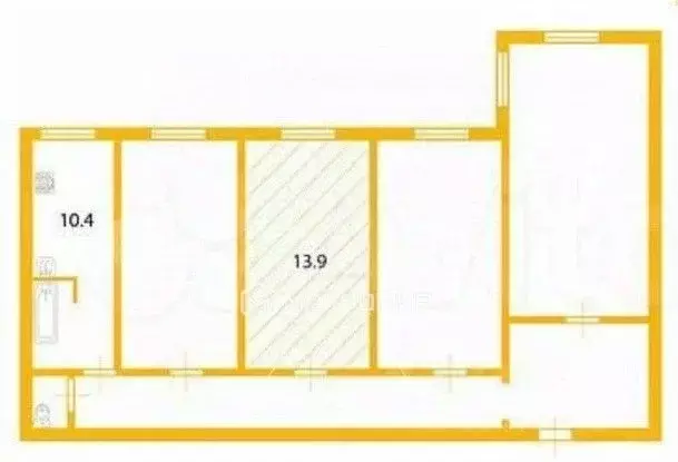 Комната Санкт-Петербург ул. Всеволода Вишневского, 14 (13.9 м) - Фото 2