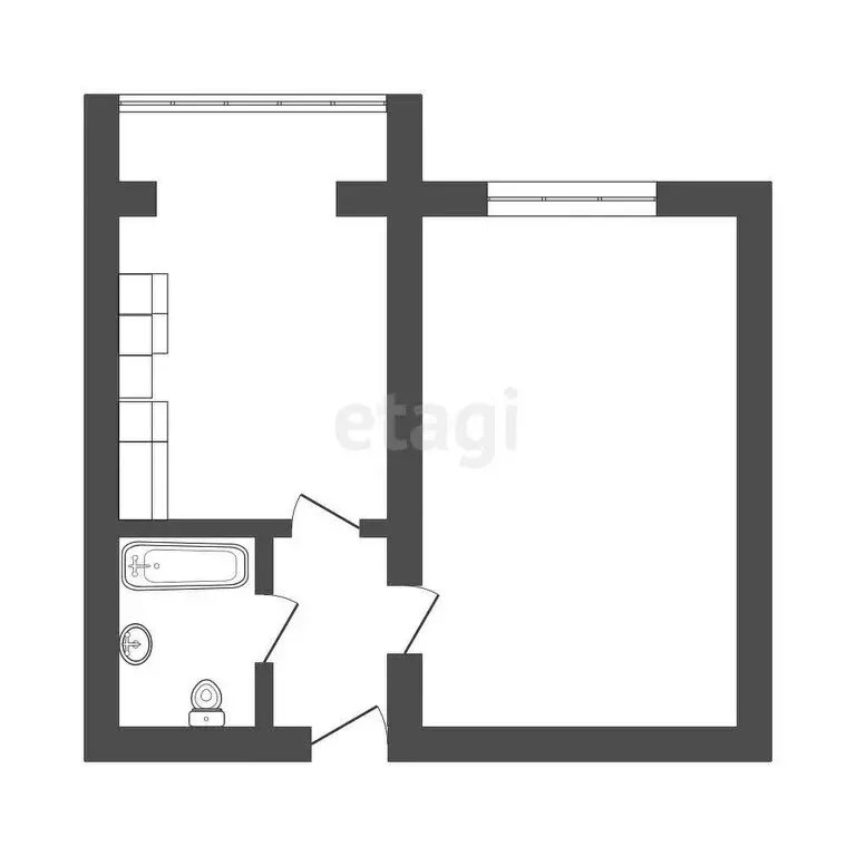 1-комнатная квартира: Ставрополь, улица Лермонтова, 235 (32.7 м) - Фото 0