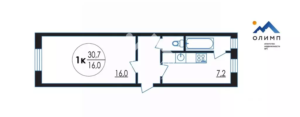 1-к кв. Ярославская область, Некрасовское рп ул. Космонавтов, 6 (30.7 ... - Фото 2