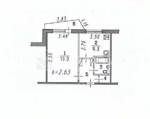 1-к кв. Омская область, Омск ул. Лукашевича, 27 (38.1 м) - Фото 1