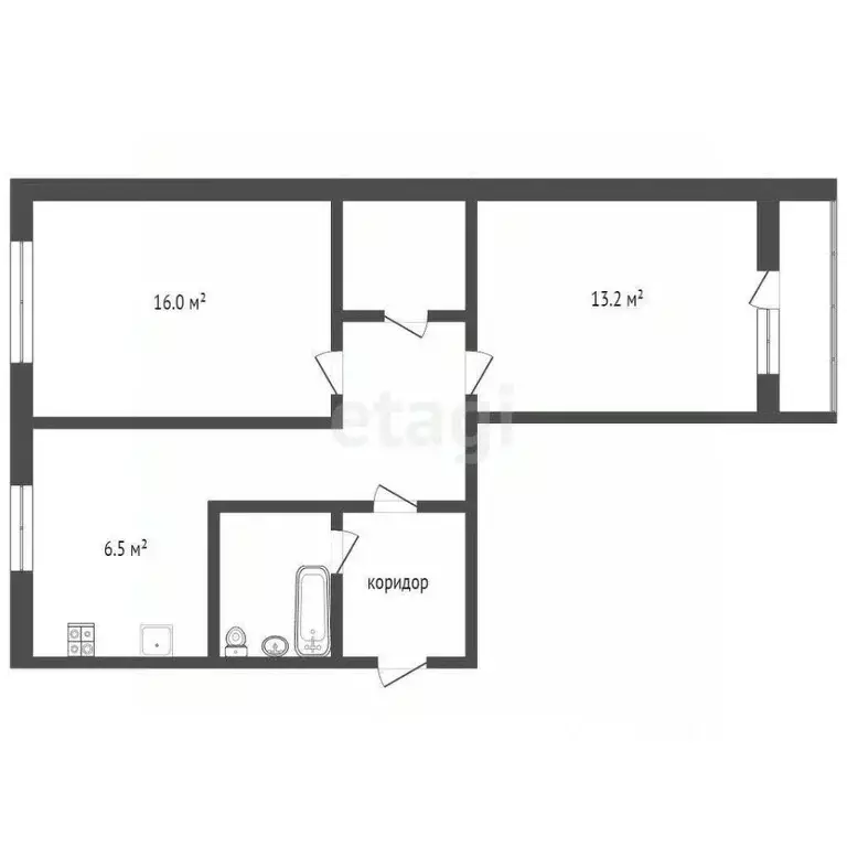 2-к кв. Ярославская область, Ярославль ул. Большая Октябрьская, 124/15 ... - Фото 2