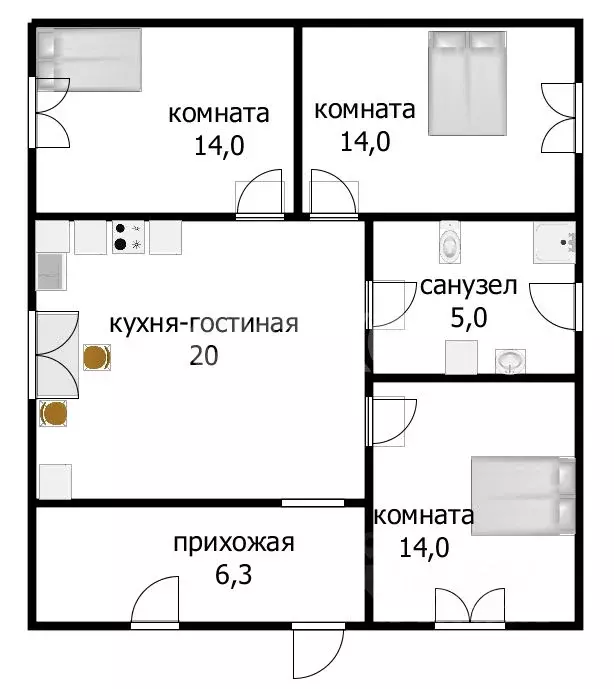 Дом в Краснодарский край, Анапа муниципальный округ, пос. Пятихатки, ... - Фото 2