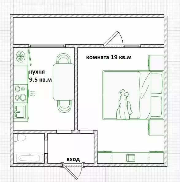 1-комнатная квартира: Москва, улица Степана Шутова, 6к1 (36 м) - Фото 1