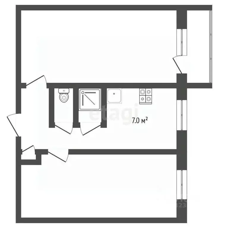 2-к кв. Челябинская область, Кыштым ул. Карла Либкнехта, 121 (44.8 м) - Фото 2