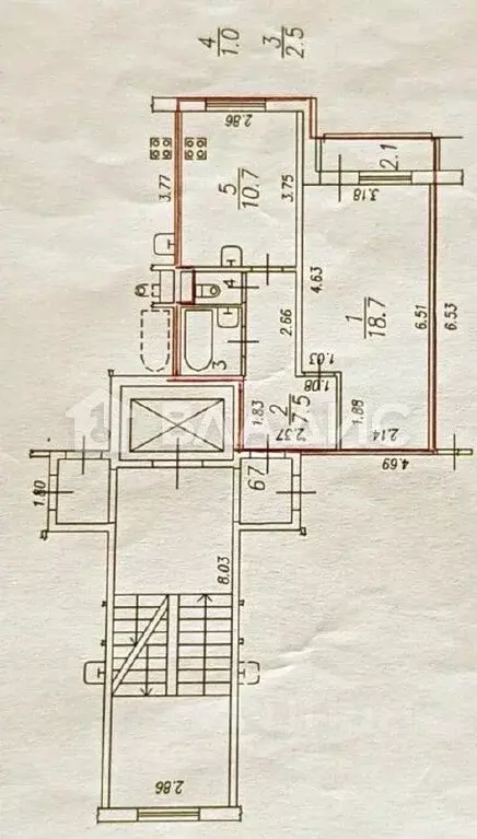 1-к кв. Санкт-Петербург пос. Парголово, ул. Первого Мая, 107к1 (40.4 ... - Фото 2