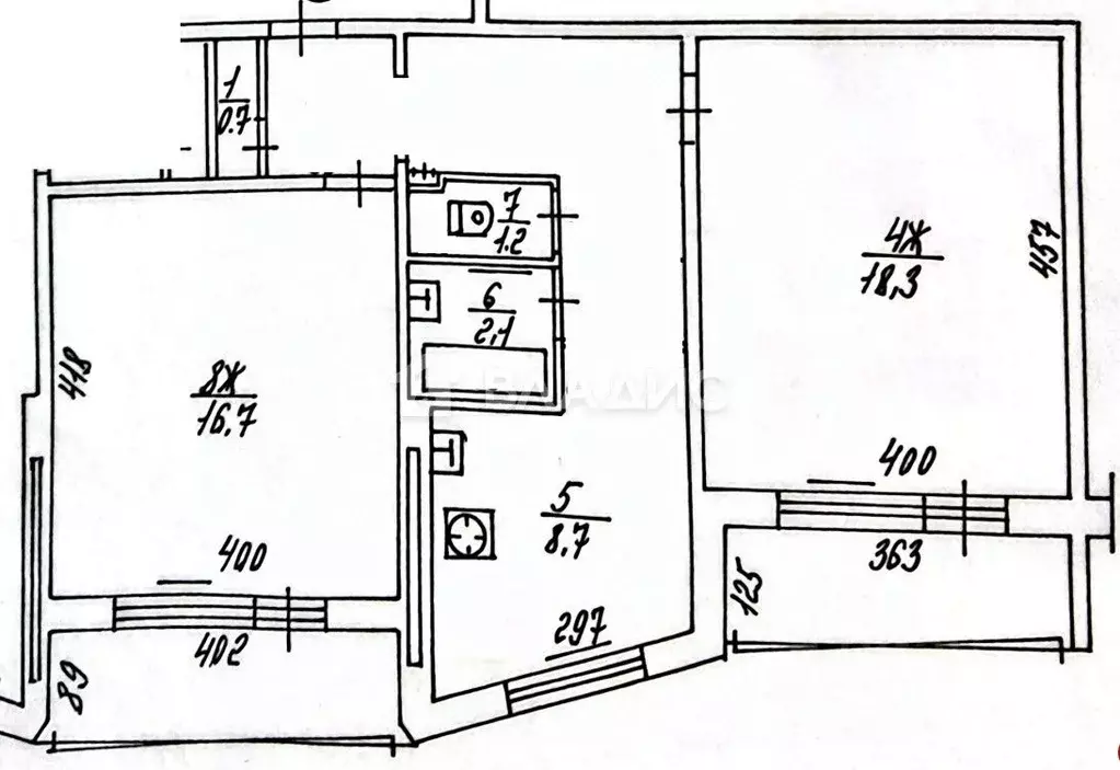 2-к кв. Калининградская область, Калининград ул. Генерала Павлова, 22 ... - Фото 2