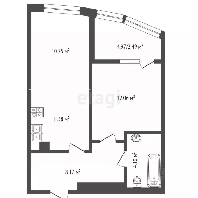 2-к кв. Ростовская область, Ростов-на-Дону Привокзальная ул., 2а ... - Фото 2