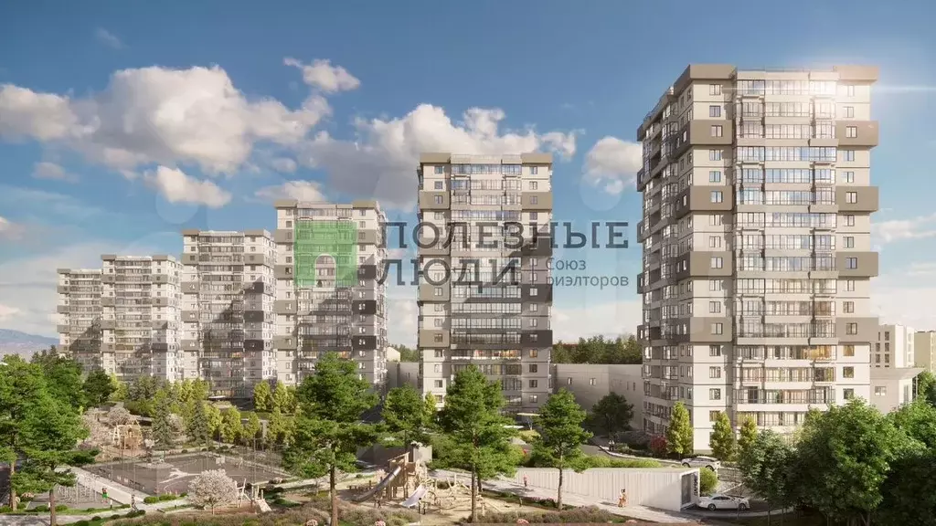 1-к. квартира, 42,9 м, 3/17 эт. - Фото 1
