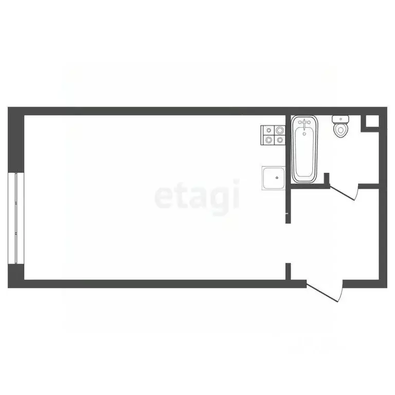 Студия Пермский край, Пермь просп. Декабристов, 39/1 (25.8 м) - Фото 2