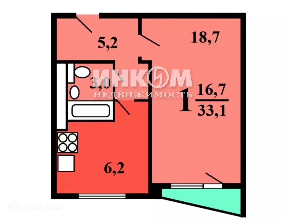 Продаётся 1-к квартира, 32 м - Фото 0