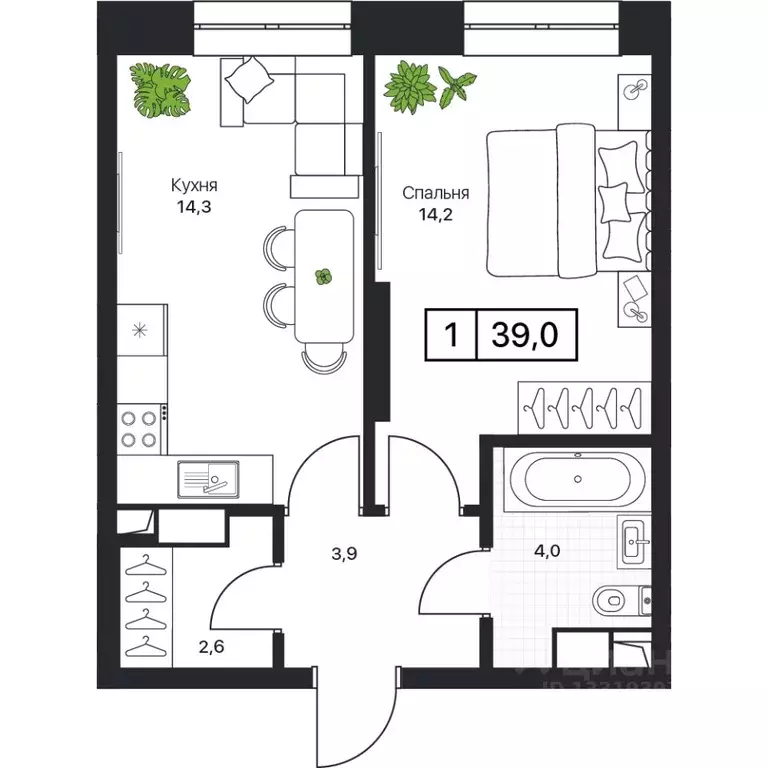 1-к кв. Московская область, Пушкино Пушкино Град жилой комплекс, к2 ... - Фото 1