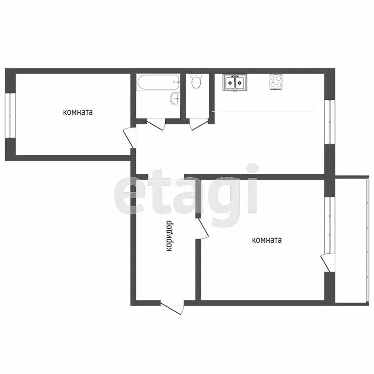 2-комнатная квартира: Челябинск, 1-я Эльтонская улица, 13 (60 м) - Фото 1
