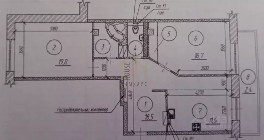 2-к кв. Омская область, Омск просп. Космический, 20к7 (75.3 м) - Фото 2