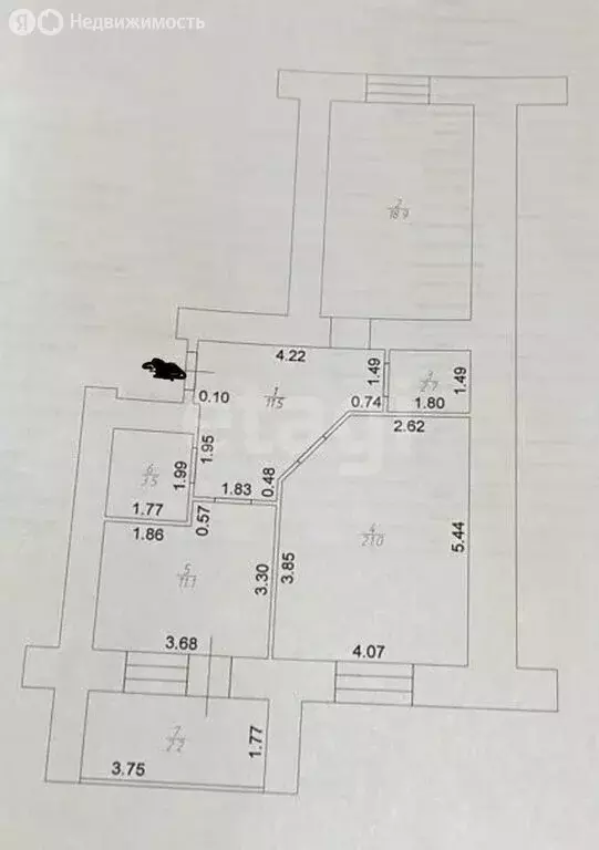 2-комнатная квартира: Казань, Комсомольская улица, 1 (69.6 м) - Фото 1