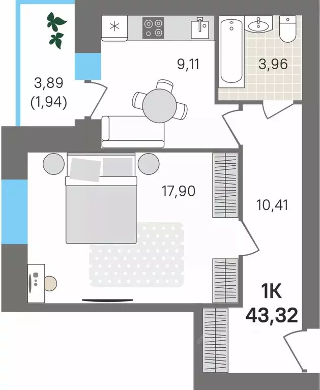 1-к кв. Пермский край, Пермский муниципальный округ, с. Култаево ул. ... - Фото 1