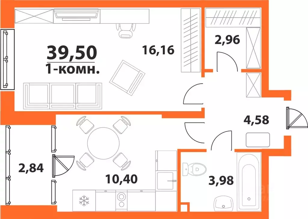 1-к кв. Ульяновская область, Ульяновск 19-й мкр, Аквамарин-2 жилой ... - Фото 0
