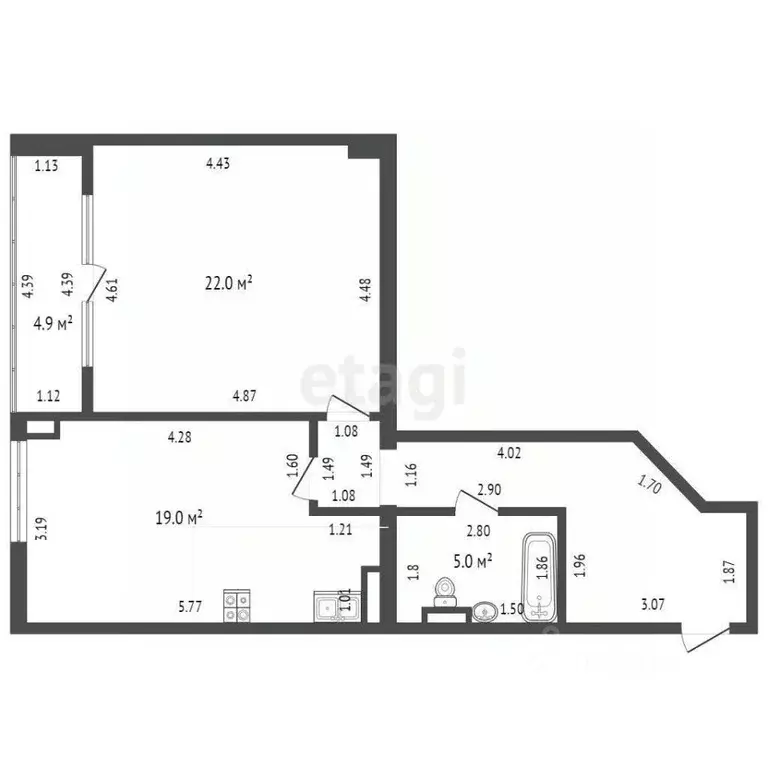 1-к кв. Севастополь просп. Октябрьской Революции, 48 (63.9 м) - Фото 1