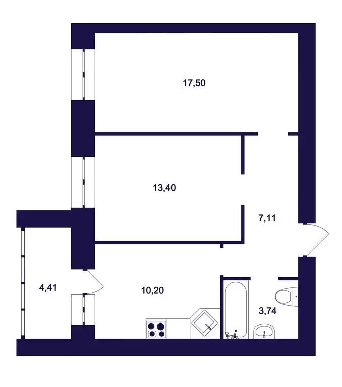 2-комнатная квартира: Тюмень, улица Тимофея Кармацкого, 9 (54 м) - Фото 0