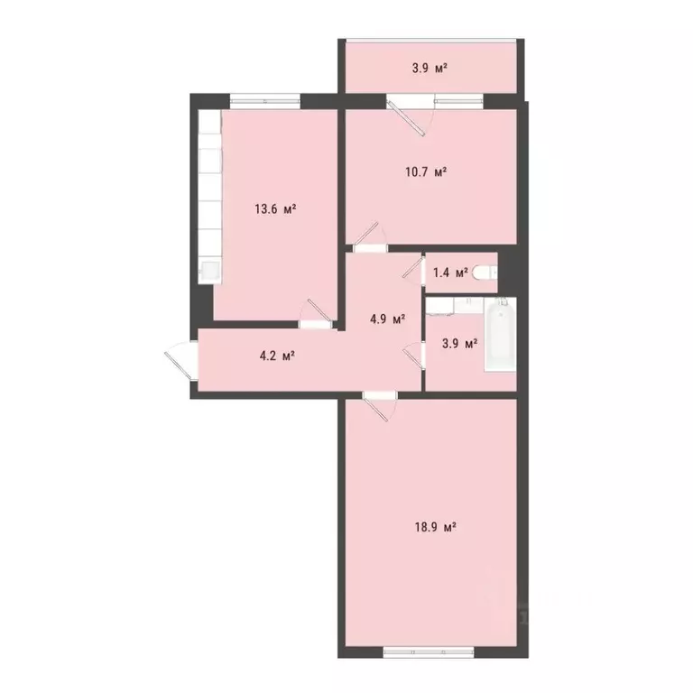 2-к кв. Омская область, Омск Сады Наука мкр, с1 (55.1 м) - Фото 0