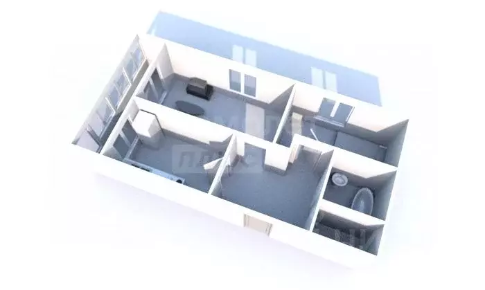 2-к кв. Оренбургская область, пос. Саракташ ул. Мира, 185 (49.4 м) - Фото 2