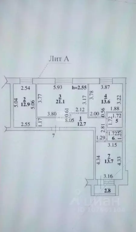 3-к кв. Липецкая область, Лебедянь Школьная ул., 7А (82.3 м) - Фото 2