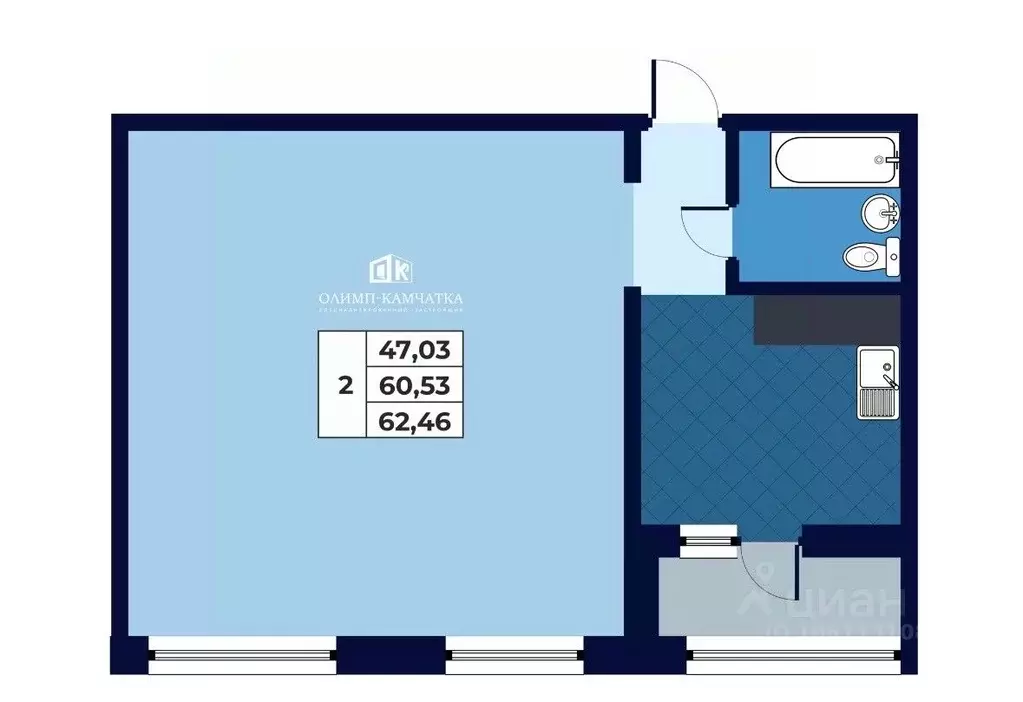 2-к кв. Камчатский край, Петропавловск-Камчатский Олимп жилой комплекс ... - Фото 1