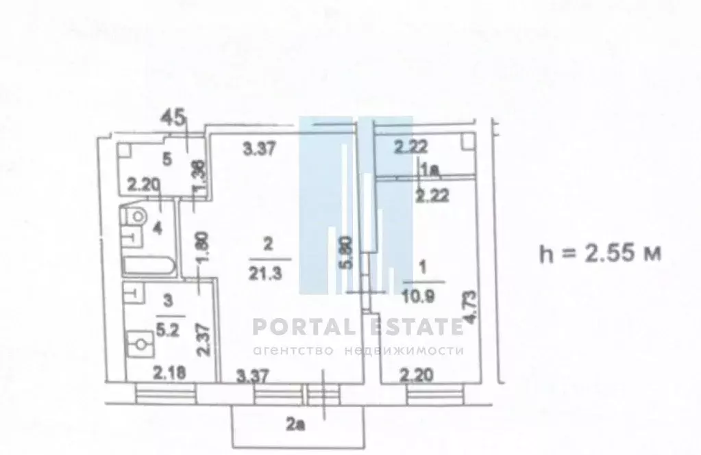 2-к кв. Москва Открытое ш., 28К3 (44.6 м) - Фото 2
