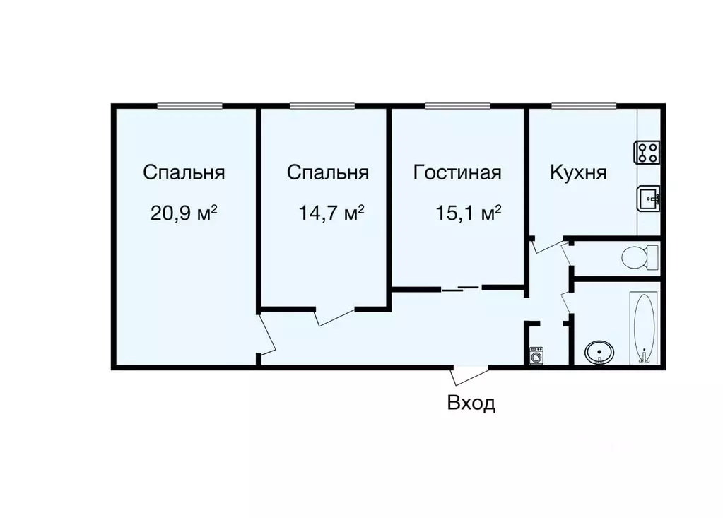 3-к кв. Москва ул. 1812 года, 2 (80.0 м) - Фото 1