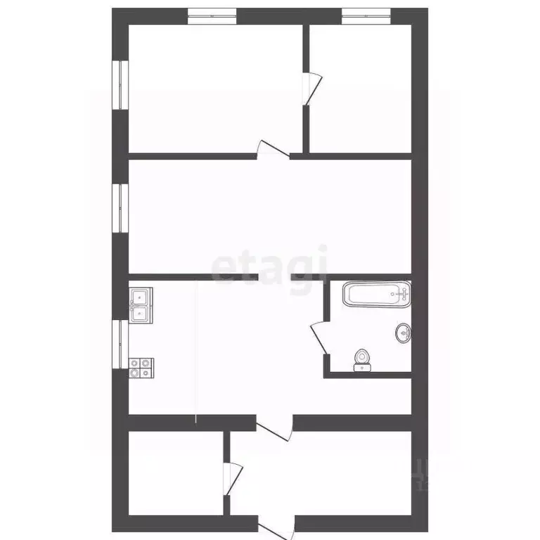 2-к кв. Тюменская область, Тюменский муниципальный округ, Боровский рп ... - Фото 2