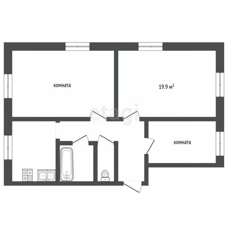 Комната Москва Средняя Первомайская ул., 48к2 (19.9 м) - Фото 2
