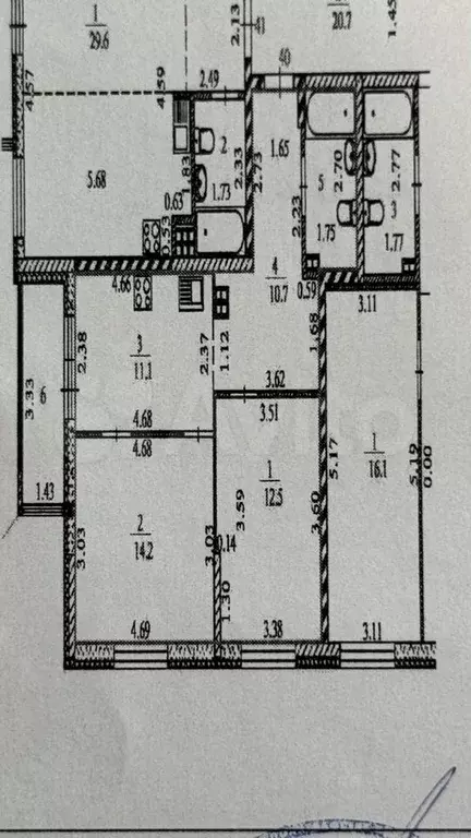 2-к. квартира, 53,1 м, 7/9 эт. - Фото 0