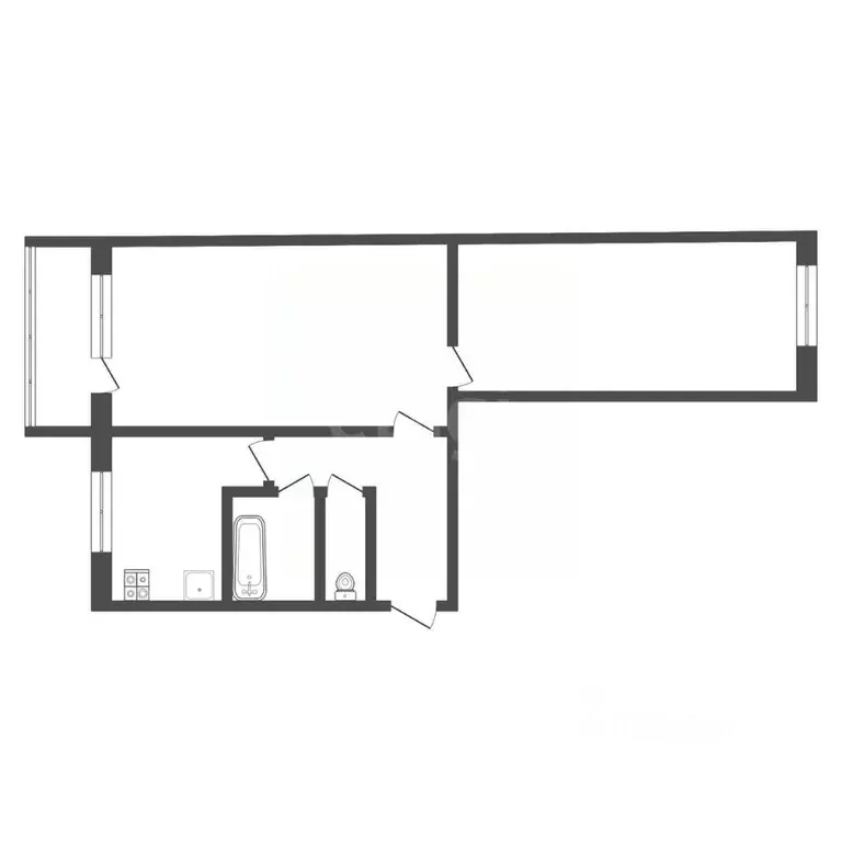 2-к кв. Кемеровская область, Юрга Волгоградская ул., 19 (45.6 м) - Фото 1
