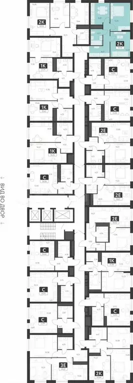 2-к. квартира, 44,6 м, 25/25 эт. - Фото 1
