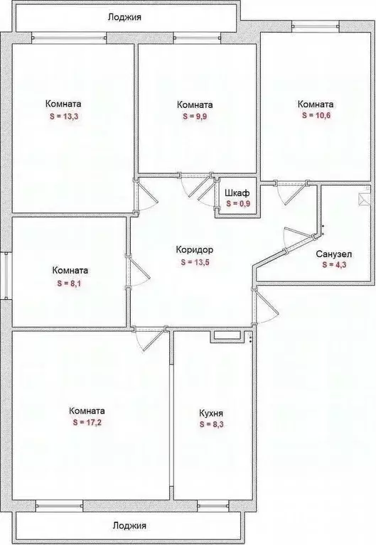 5-к кв. Иркутская область, Иркутск ул. Александра Невского, 89 (86.1 ... - Фото 1