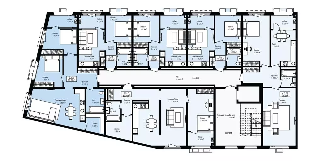 2-комнатная квартира: Республика Дагестан, Дербент (80.9 м) - Фото 1