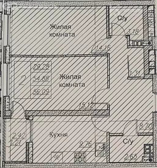 2-комнатная квартира: Воронеж, улица Загоровского, 1 (54.3 м) - Фото 1