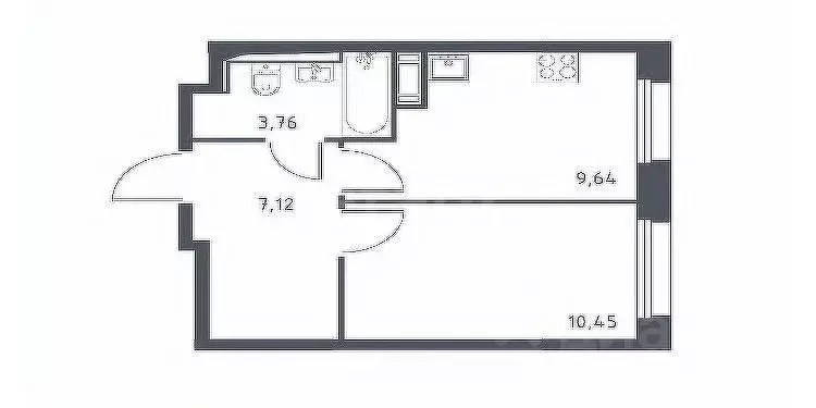 1-к кв. Ленинградская область, Мурино Всеволожский район, ул. ... - Фото 2