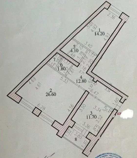 2-к кв. Чувашия, Чебоксары просп. Максима Горького, 12 (76.4 м) - Фото 2
