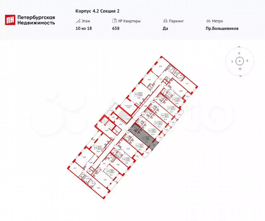 Квартира-студия, 24,3 м, 18/18 эт. - Фото 1