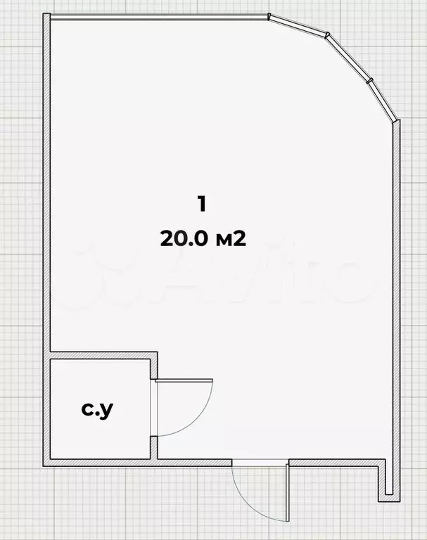 Квартира-студия, 20 м, 1/19 эт. - Фото 0