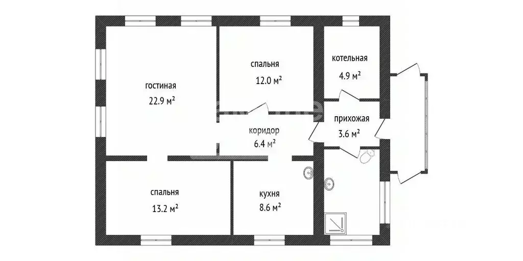 Дом в Кемеровская область, Ленинск-Кузнецкий Нагорная ул., 2 (88 м) - Фото 1