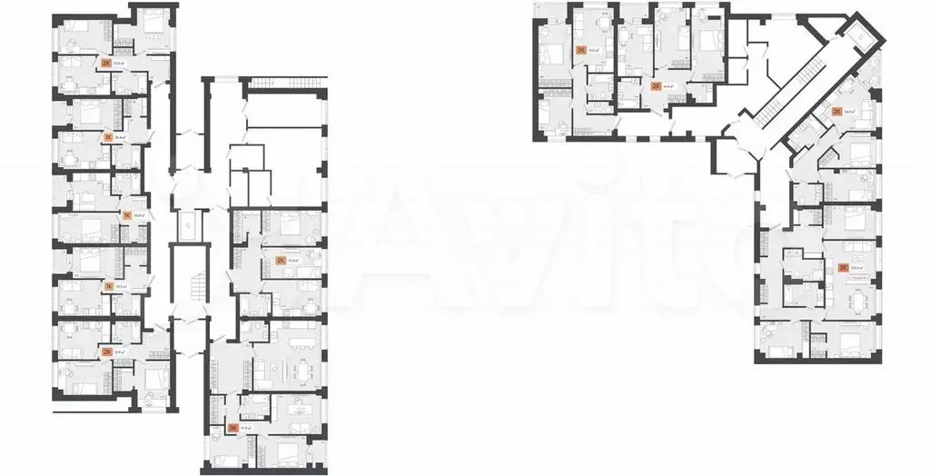 1-к. квартира, 51,4 м, 2/8 эт. - Фото 1