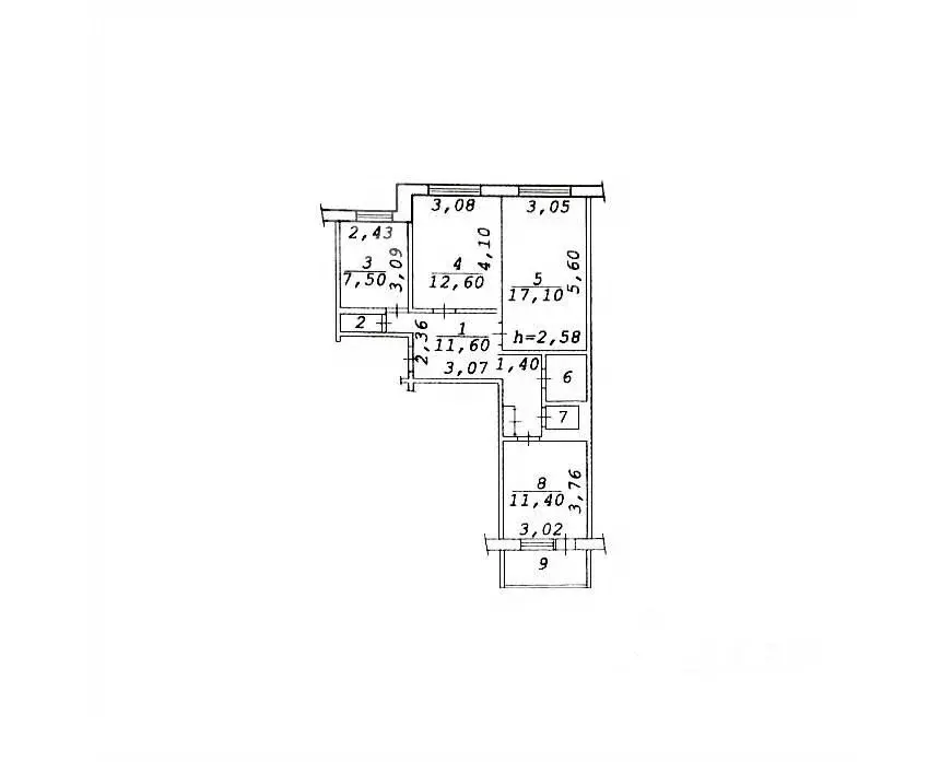 3-к кв. Чувашия, Чебоксары ул. Николая Гастелло, 1/72 (65.1 м) - Фото 1